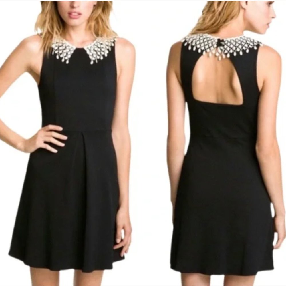 Free People High-Neck Lace Collar Dress